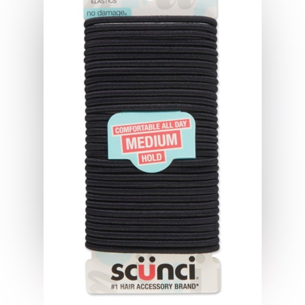Scunci 30 Pack Black Elastics
